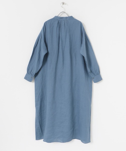 FORK&SPOON(フォークアンドスプーン)の「FORK&SPOON フレンチリネンヨーク切替ギャザーワンピース(ワンピース・レディース・ブルー系その他/ストライプ/ブラック・1/2)」の10枚目の写真