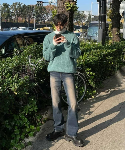 ASCLO(エジュクロ)の「ASCLO Brownie Bootcut Denim Pants(デニムパンツ・メンズ・ダークブルー・LARGE/MEDIUM/SMALL)」の12枚目の写真