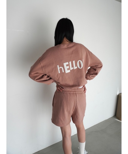ENCIRCLE（エンサークル）の「【ENCIRCLE/エンサークル】Greeting sweatshirt/グリーティングスウェットシャツ（スウェット・レディース・ピンクベージュ・2/1/SHORT）」の10枚目の写真