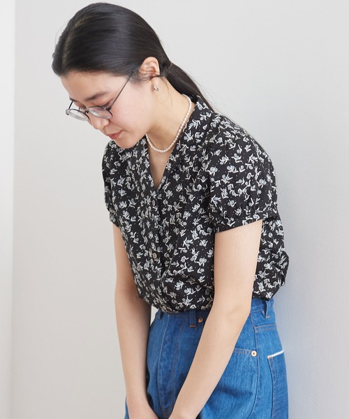 fig London(フィグロンドン)の「tulip blouse(シャツ/ブラウス・レディース・ホワイト/ブラック・FREE)」の6枚目の写真