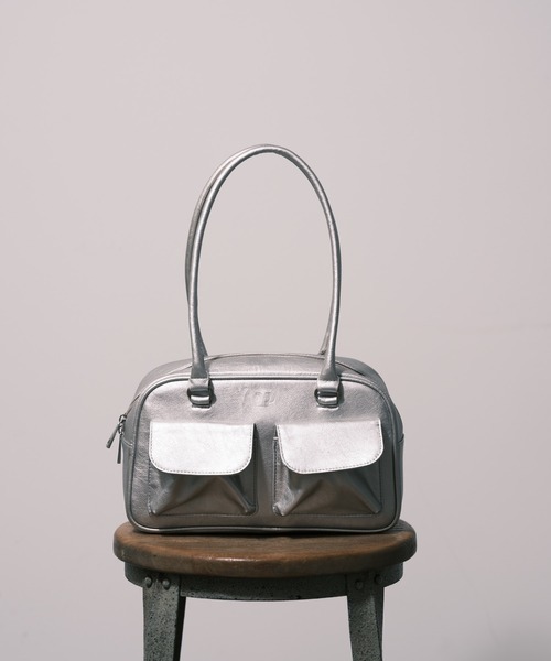 CIAOPANIC（チャオパニック）の「ダブルポケットボストンバッグ（ハンドバッグ・レディース・ブラック/シルバー/グリーン・FREE）」の17枚目の写真