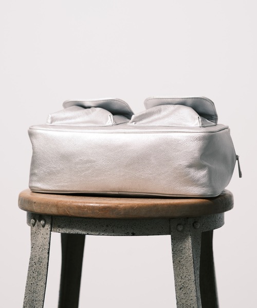 CIAOPANIC（チャオパニック）の「ダブルポケットボストンバッグ（ハンドバッグ・レディース・ブラック/シルバー/グリーン・FREE）」の11枚目の写真