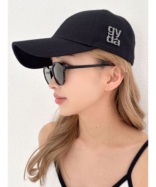 GYDA(ジェイダ)の「square gyda キャップ(キャップ・レディース・オフホワイト/ブラック・FREE)」の4枚目の写真