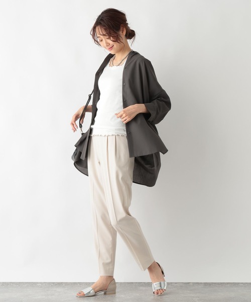 GLOBAL WORK（グローバルワーク）の「Beauteeメローリブタンク/987160（タンクトップ・レディース・モカ/ミント/ホワイト×ブラック/ブラック×ホワイト/ホワイト×ブラウン・LARGE/MEDIUM）」の16枚目の写真