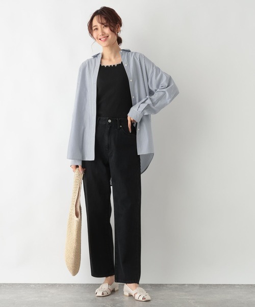 GLOBAL WORK（グローバルワーク）の「Beauteeメローリブタンク/987160（タンクトップ・レディース・モカ/ミント/ホワイト×ブラック/ブラック×ホワイト/ホワイト×ブラウン・LARGE/MEDIUM）」の22枚目の写真