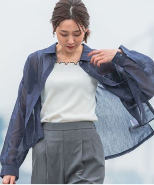 GLOBAL WORK（グローバルワーク）の「Beauteeメローリブタンク/987160（タンクトップ・レディース・モカ/ミント/ホワイト×ブラック/ブラック×ホワイト/ホワイト×ブラウン・LARGE/MEDIUM）」の8枚目の写真