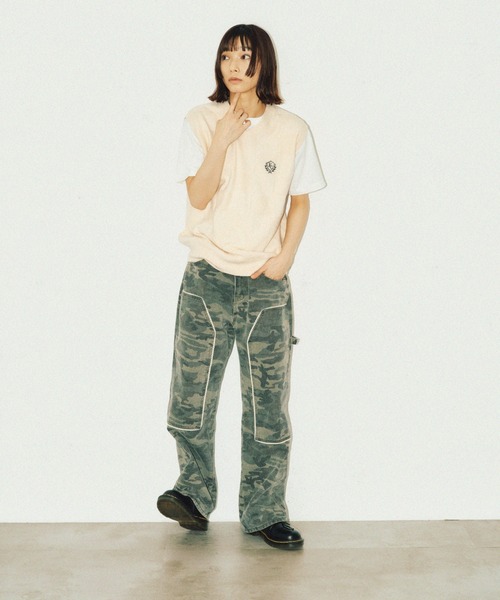 FCMM(エフシーエムエム)の「BLOCK KNIT VEST/ブロックニットベスト(ベスト・メンズ・アイボリー/グレー/ピンク・MEDIUM/LARGE)」の7枚目の写真