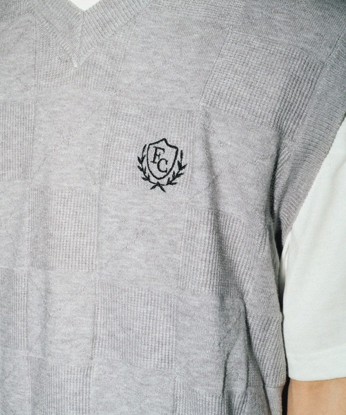 FCMM(エフシーエムエム)の「BLOCK KNIT VEST/ブロックニットベスト(ベスト・メンズ・アイボリー/グレー/ピンク・MEDIUM/LARGE)」の13枚目の写真