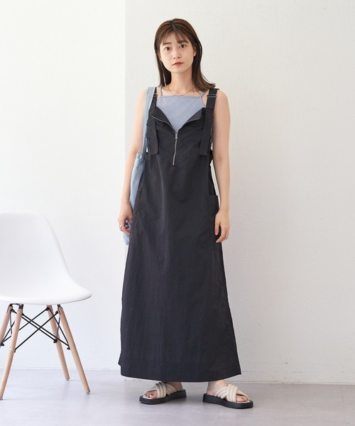 Kastane(カスタネ)の「【ZOZOTOWN限定】ナイロンギャザータンクワンピース(ワンピース・レディース・ブラック/ベージュ・FREE)」の17枚目の写真