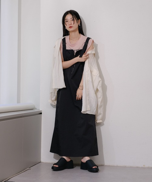 Kastane(カスタネ)の「【ZOZOTOWN限定】ナイロンギャザータンクワンピース(ワンピース・レディース・ブラック/ベージュ・FREE)」の13枚目の写真