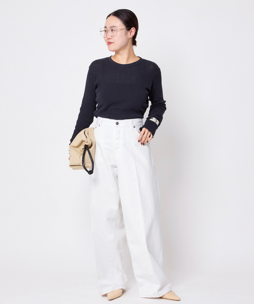 AP STUDIO（エーピーストゥディオ）の「【CAROUSELAMBRA】ルーズロングスリーブクルーネックティーシャツ（Tシャツ/カットソー・レディース・ブラック/ホワイト/ネイビー・FREE）」の6枚目の写真