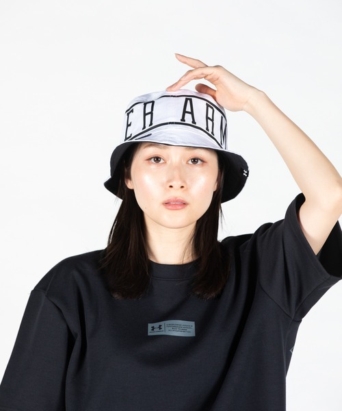 UNDER ARMOUR（アンダーアーマー）の「UAリバーシブル スポーツスタイル バケットハット（トレーニング/メンズ/レディース）（キャップ・レディース・ブラック・S-M/L-XL/M-L）」の3枚目の写真
