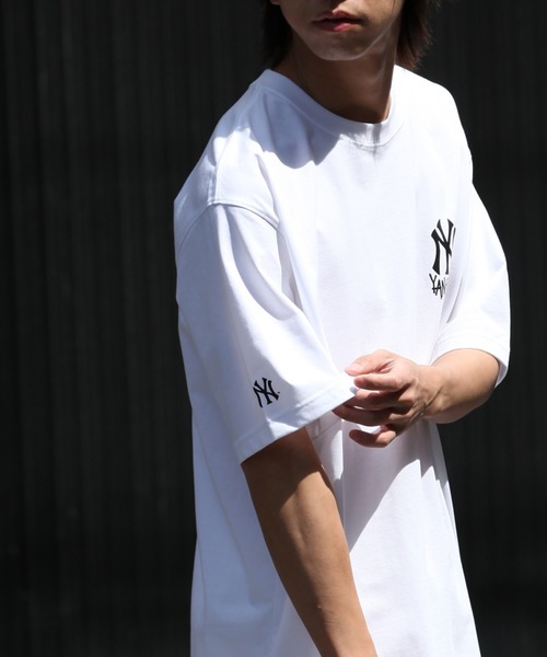 MLB Korea（エムエルビーコリア）の「【MLB KOREA/エムエルビーコリア】ベーシックビッグロゴ オーバーフィット ショートスリーブTシャツ（Tシャツ/カットソー・メンズ・ホワイト/ブラック・M/L/XL/2XL）」の14枚目の写真