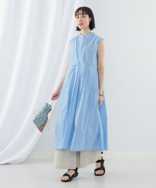 Ray BEAMS（レイビームス）の「Ray BEAMS / プリーツ キリカエ ノースリーブ ワンピース（ワンピース・レディース・サックスブルー/ブラック/ブラウン系その他5・1/0）」の21枚目の写真