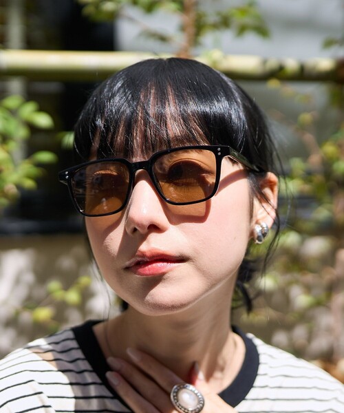 FREAK'S STORE（フリークスストア）の「UVカットスクエアアイウエア（サングラス・レディース・ブラック/オリーブ/その他16・ONE SIZE）」の8枚目の写真