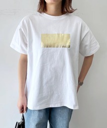 ANOTHER S | 箔プリントシルバーヴィンテージプリントTシャツ(Tシャツ/カットソー)