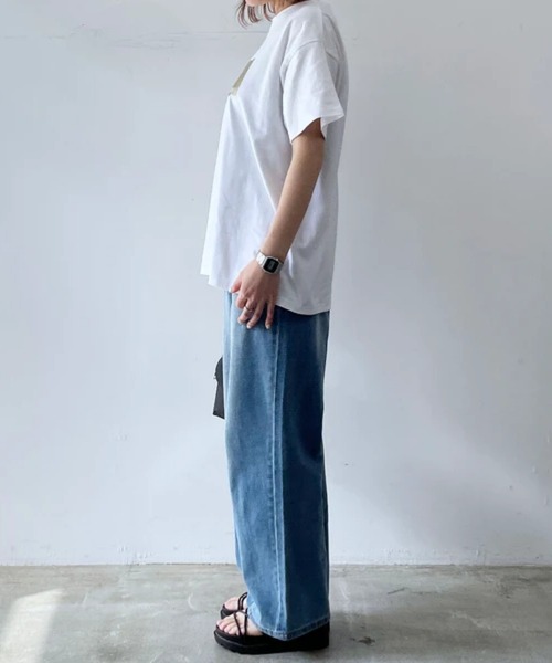 ANOTHER S(アナザーエス)の「箔プリントシルバーヴィンテージプリントTシャツ(Tシャツ/カットソー・レディース・ブラック×シルバー/ホワイト×シルバー/ホワイト×ゴールド/ブラック×ゴールド・FREE)」の12枚目の写真
