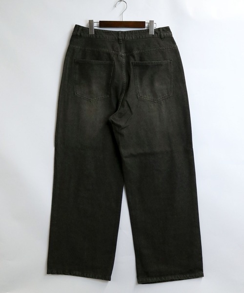 Starting Over(スターティングオーバー)の「overdye ripped denim baggy pants/オーバーダイ ダメージ加工 ヴィンテージライク デニム バギーパンツ(デニムパンツ・メンズ・ブラック/ブルー・M/XL/L)」の3枚目の写真