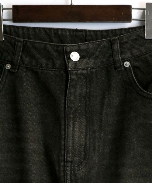Starting Over(スターティングオーバー)の「overdye ripped denim baggy pants/オーバーダイ ダメージ加工 ヴィンテージライク デニム バギーパンツ(デニムパンツ・メンズ・ブラック/ブルー・M/XL/L)」の5枚目の写真