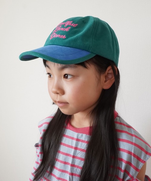 Bambin（ボンバン）の「【 Bambin / ボンバン 】 ロゴ 刺繍 バイカラー キャップ（キャップ・キッズ・ブラウン/ピンク/グリーン/アイボリー/ブラック・FREE）」の19枚目の写真