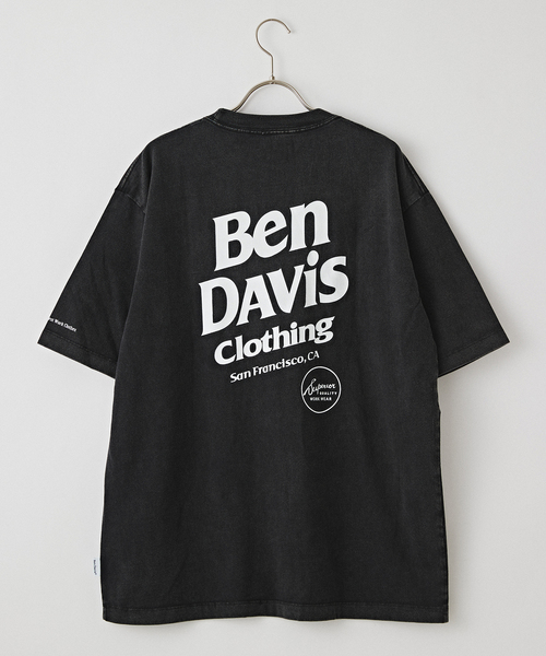 B.C STOCK(ベーセーストック)の「BEN DAVIS / ベンデイビス front logo powder Tシャツ(Tシャツ/カットソー・メンズ・ホワイト/グリーン/ブラック・LARGE/MEDIUM)」の1枚目の写真
