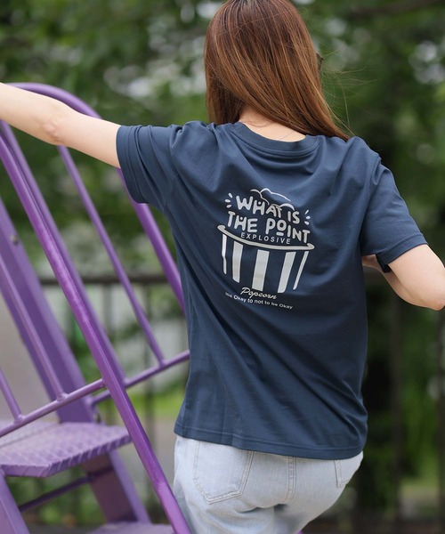 Girly Doll(ガーリードール)の「ポップコーンTシャツ(Tシャツ/カットソー・レディース・ネイビー/ホワイト/ピンク・F)」の12枚目の写真