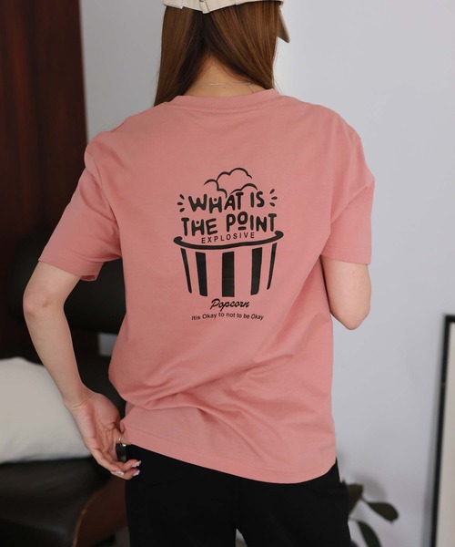 Girly Doll(ガーリードール)の「ポップコーンTシャツ(Tシャツ/カットソー・レディース・ネイビー/ホワイト/ピンク・F)」の14枚目の写真