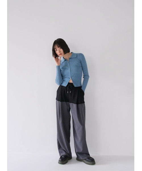 ニット セーター double zip collar knit レディース double zip collar knit（ニット/セーター）｜Uenui（ウニュイ