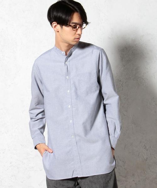 green label relaxing（グリーンレーベルリラクシング）の「40//OX BAND/C LONG　シャツ◆（シャツ/ブラウス・メンズ・ホワイト/ネイビー・MEDIUM/LARGE/SMALL）」の2枚目の写真