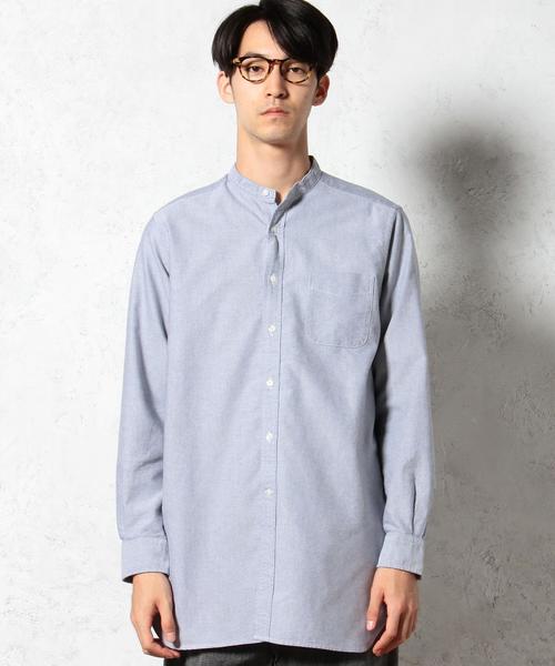 green label relaxing（グリーンレーベルリラクシング）の「40//OX BAND/C LONG　シャツ◆（シャツ/ブラウス・メンズ・ホワイト/ネイビー・MEDIUM/LARGE/SMALL）」の11枚目の写真