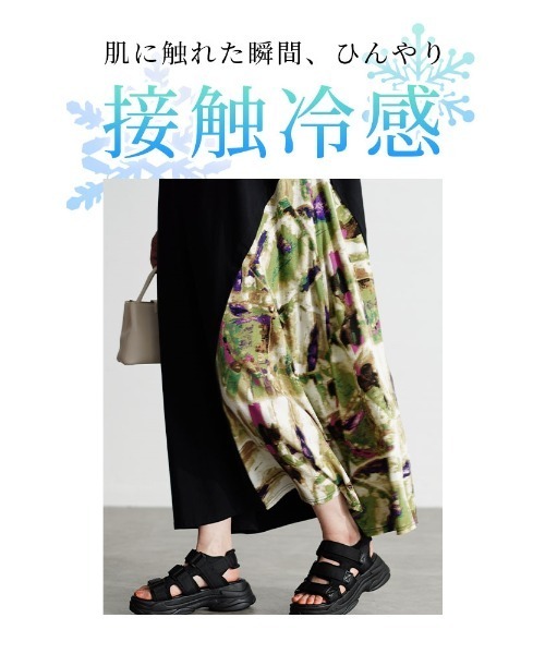 Sawa a la mode(サワアラモード)の「接触冷感オリエンタル切替ワンピース(ワンピース・レディース・ブラック・FREE)」の20枚目の写真