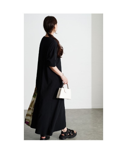Sawa a la mode(サワアラモード)の「接触冷感オリエンタル切替ワンピース(ワンピース・レディース・ブラック・FREE)」の8枚目の写真