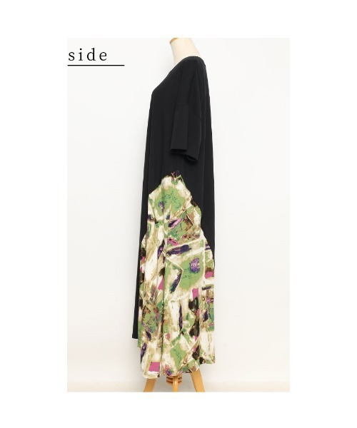 Sawa a la mode(サワアラモード)の「接触冷感オリエンタル切替ワンピース(ワンピース・レディース・ブラック・FREE)」の16枚目の写真