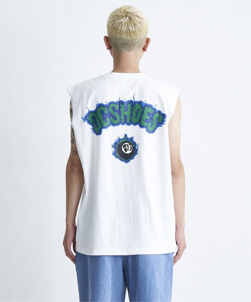 DC SHOES(ディーシーシューズ)の「24 FLAME SLEEVELESS/DCバックプリントマッスルタンクトップ(タンクトップ・メンズ・スミクロ/ホワイト/ブラック/ブラック系その他・MEDIUM/LARGE/X-LARGE)」の14枚目の写真