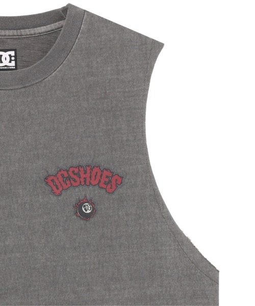 DC SHOES(ディーシーシューズ)の「24 FLAME SLEEVELESS/DCバックプリントマッスルタンクトップ(タンクトップ・メンズ・スミクロ/ホワイト/ブラック/ブラック系その他・MEDIUM/LARGE/X-LARGE)」の6枚目の写真