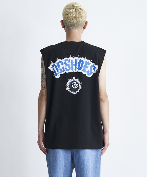 DC SHOES(ディーシーシューズ)の「24 FLAME SLEEVELESS/DCバックプリントマッスルタンクトップ(タンクトップ・メンズ・スミクロ/ホワイト/ブラック/ブラック系その他・MEDIUM/LARGE/X-LARGE)」の13枚目の写真