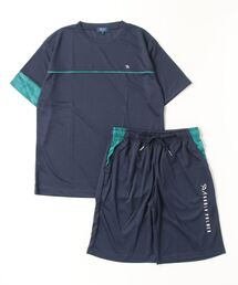 Arnold Palmer（アーノルドパーマー）の「【ARNOLD PALMER】6051548 ロゴ セットアップ スポーツ 半袖Tシャツ×ハーフパンツ（スポーツグッズ・メンズ）」