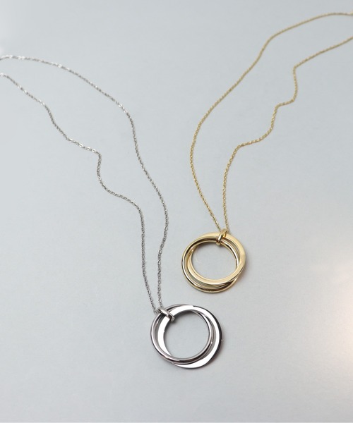 ieLS(イエルズ)の「金属アレルギー対応「ieLS」ステンレス 2連サークルネックレス(ネックレス・メンズ・シルバー/ゴールド・ONE SIZE)」の10枚目の写真