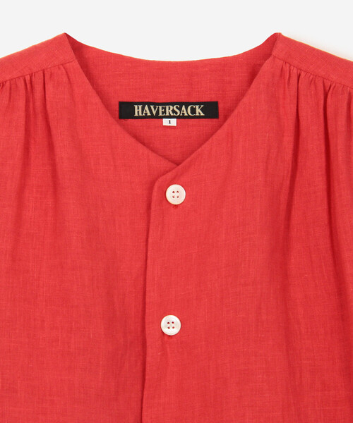 HAVERSACK | 〈別注〉リネン ノースリーブギャザーシャツ WOMEN 【公式 