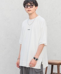 RAGEBLUE | サイドスリット/スムースプチ刺繍オーバーサイズTシャツ(Tシャツ/カットソー)
