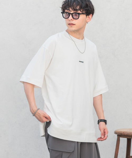 RAGEBLUE（レイジブルー）の「サイドスリット/スムースプチ刺繍オーバーサイズTシャツ（Tシャツ/カットソー・メンズ・グレー系その他/ライトブルー/ブラック/ホワイト・LARGE/MEDIUM/SMALL）」の10枚目の写真