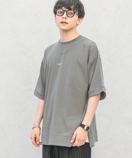 RAGEBLUE（レイジブルー）の「サイドスリット/スムースプチ刺繍オーバーサイズTシャツ（Tシャツ/カットソー・メンズ・グレー系その他/ライトブルー/ブラック/ホワイト・LARGE/MEDIUM/SMALL）」の20枚目の写真