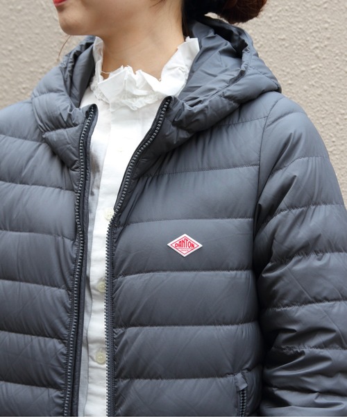 DANTON ミドルフードダウンジャケット Mグレージュ36ダントン DANTON ミドルフードダウンジャケット Mグレージュ36ダントン DANTON