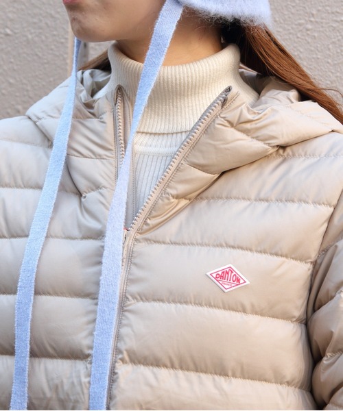 DANTON(ダントン)の「DANTON/ダントン ミドルダウンフーデッドジャケット MIDDLE DOWN HOODED JACKET DT-A0563 NRP(ダウンジャケット/コート・レディース・グレー/ブラック/ダークグレー/ライトベージュ・M)」の21枚目の写真