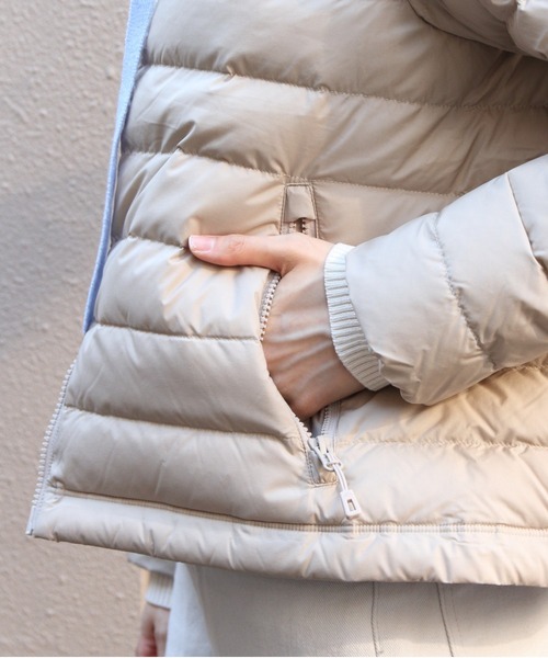 DANTON(ダントン)の「DANTON/ダントン ミドルダウンフーデッドジャケット MIDDLE DOWN HOODED JACKET DT-A0563 NRP(ダウンジャケット/コート・レディース・グレー/ブラック/ダークグレー/ライトベージュ・M)」の13枚目の写真