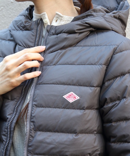 DANTON(ダントン)の「DANTON/ダントン ミドルダウンフーデッドジャケット MIDDLE DOWN HOODED JACKET DT-A0563 NRP(ダウンジャケット/コート・レディース・グレー/ブラック/ダークグレー/ライトベージュ・M)」の11枚目の写真