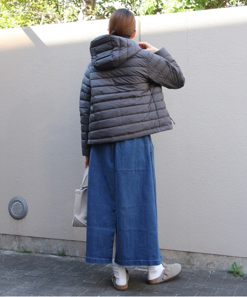 DANTON(ダントン)の「DANTON/ダントン ミドルダウンフーデッドジャケット MIDDLE DOWN HOODED JACKET DT-A0563 NRP(ダウンジャケット/コート・レディース・グレー/ブラック/ダークグレー/ライトベージュ・M)」の17枚目の写真
