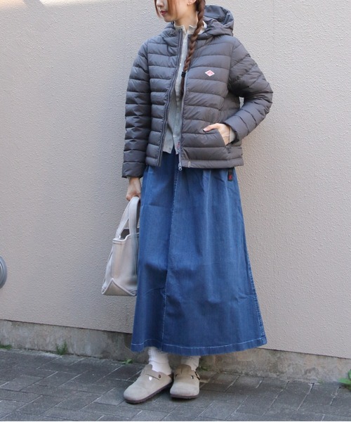 DANTON(ダントン)の「DANTON/ダントン ミドルダウンフーデッドジャケット MIDDLE DOWN HOODED JACKET DT-A0563 NRP(ダウンジャケット/コート・レディース・グレー/ブラック/ダークグレー/ライトベージュ・M)」の15枚目の写真