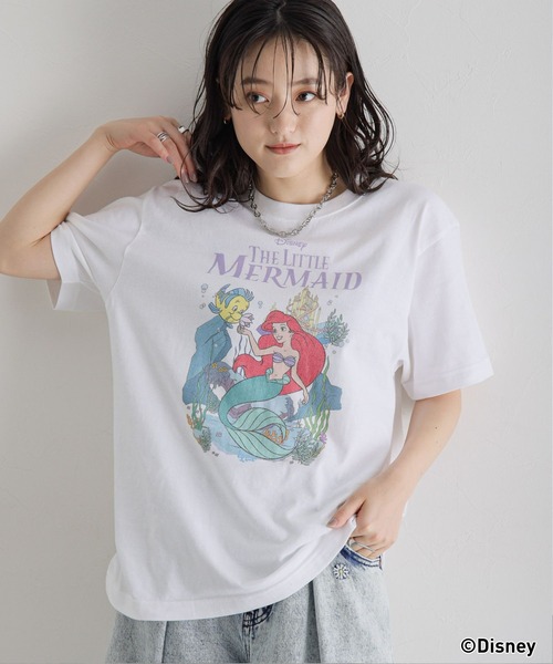tシャツ 「Disney」Hello/プリントTシャツ レディース セール】【Disney】別注 Mickey&Friends ミッキー＆フレンズ