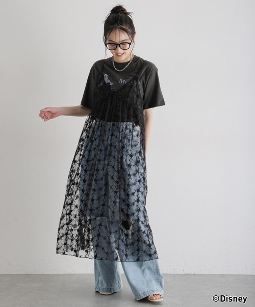 Disney（ディズニー）の「GOOD ROCK SPEED/DISNEYプリントTシャツ（Tシャツ/カットソー・レディース・ブラック/ホワイト・FREE）」の16枚目の写真